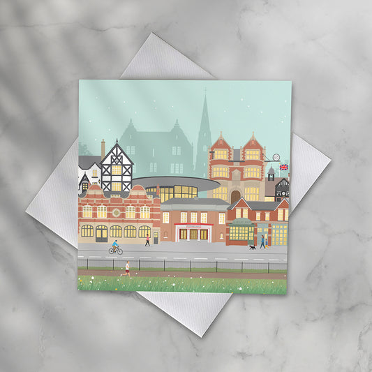 Alderley Edge Scene Greeting Card, Blank inside.