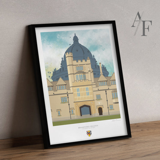 Brasenose College, University of Oxford, Art Print