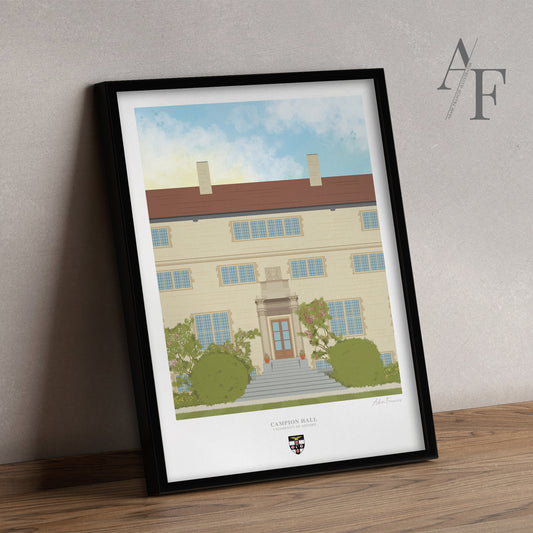 Campion Hall, University of Oxford, Art Print