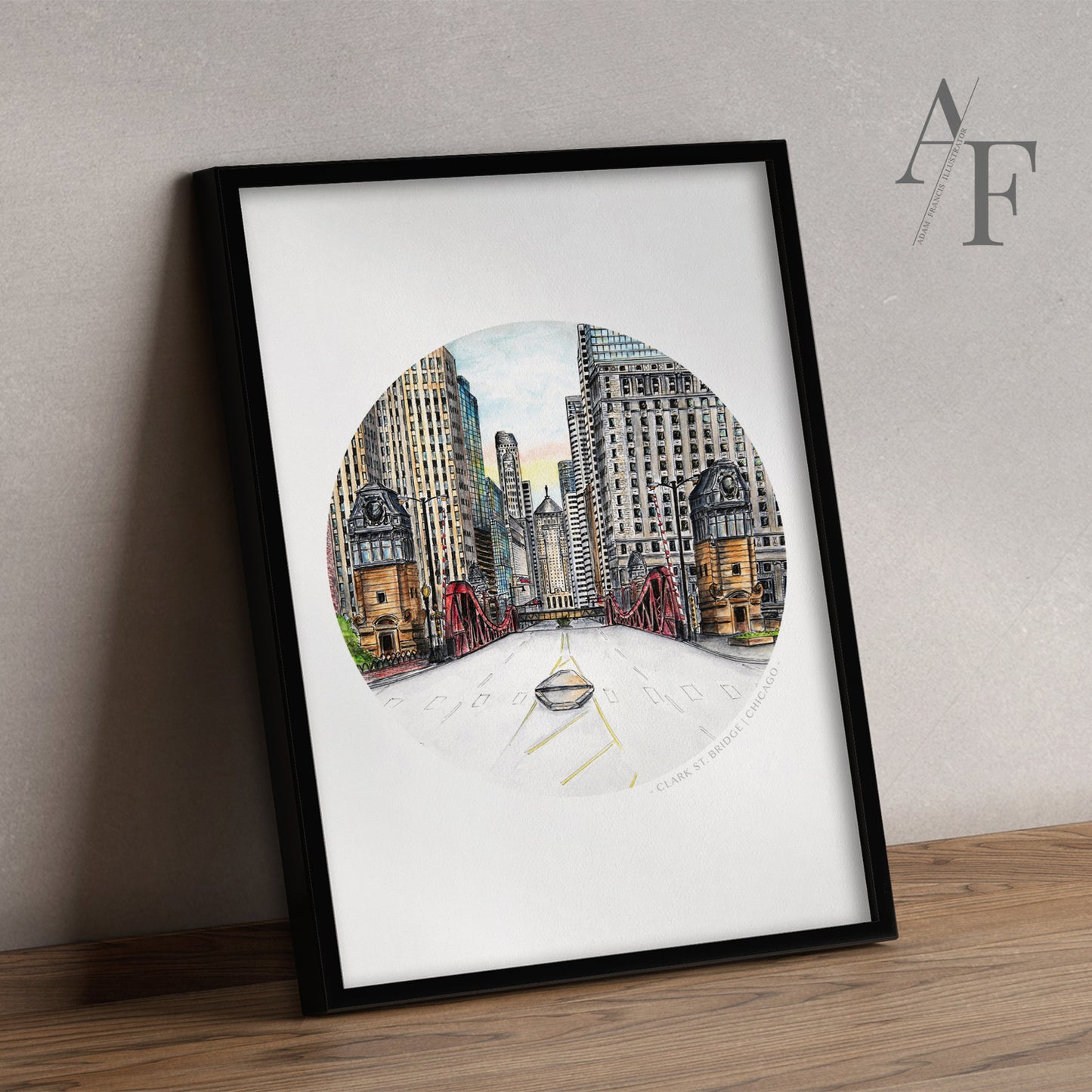 Chicago, Clark Street Bridge, Art Print