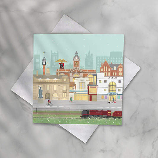 Crewe Scene Greeting Card, Blank inside.