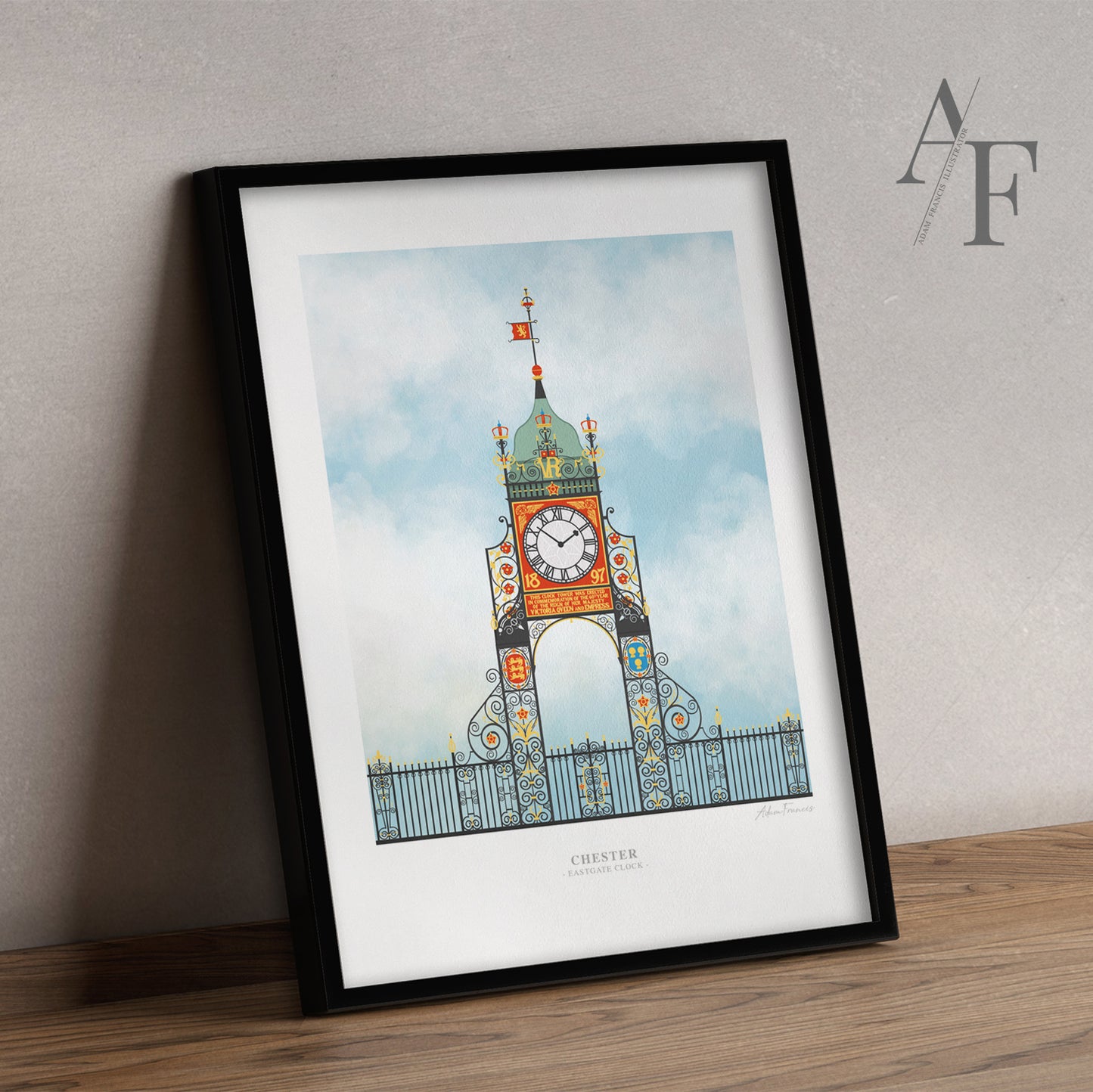 Chester, Eastgate Clock, Art Prints