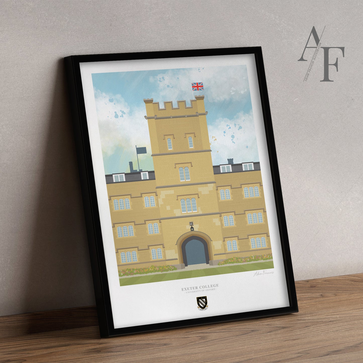 Exeter College, University of Oxford, Art Print