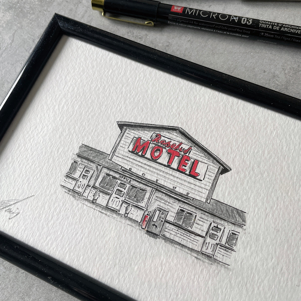 #9 Original illustration | Rosebud Motel, SCHITT'S CREEK