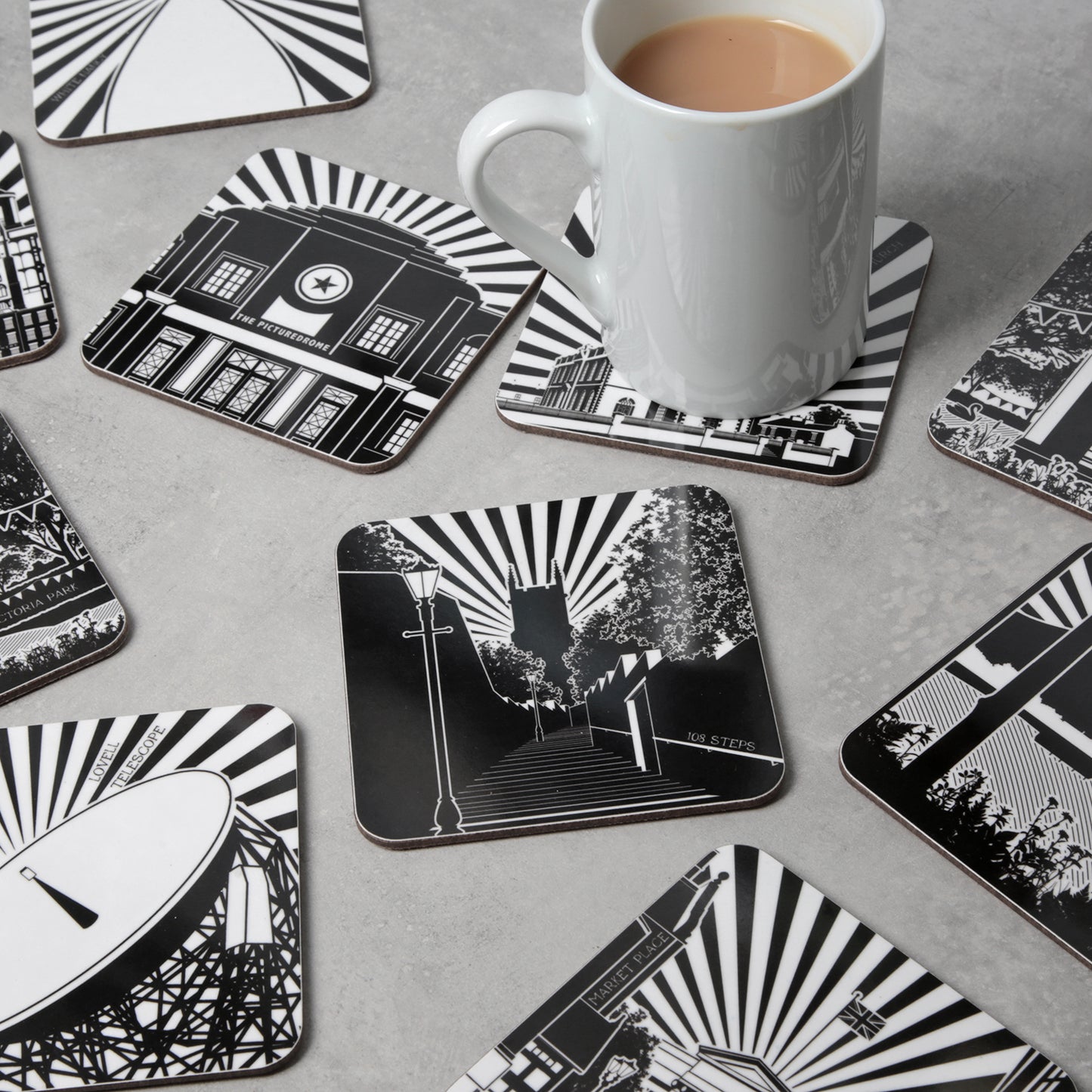 Macclesfield Line Art Scene Coaster