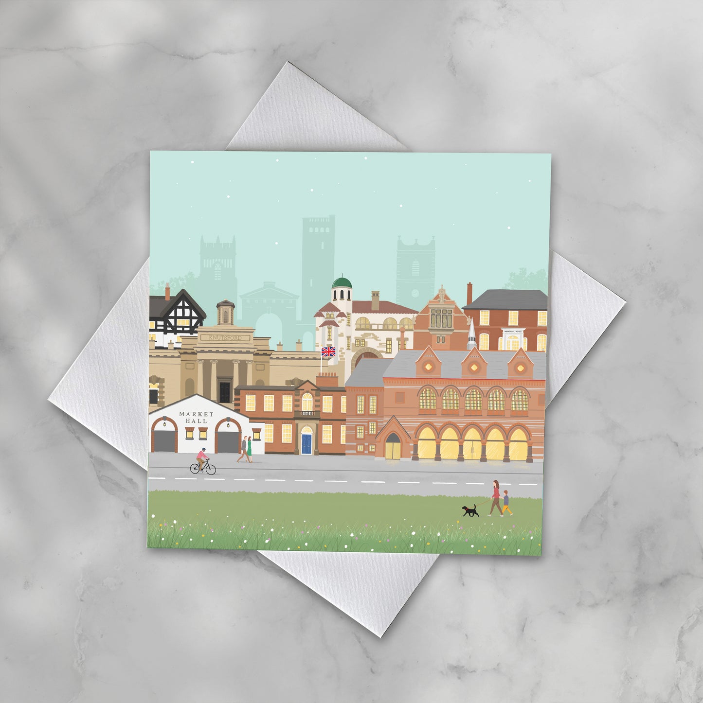 Knutsford  Scene Greeting Card, Blank inside.