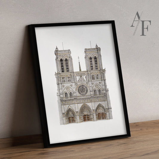 Paris, Notre Dame Cathedral, Art Print