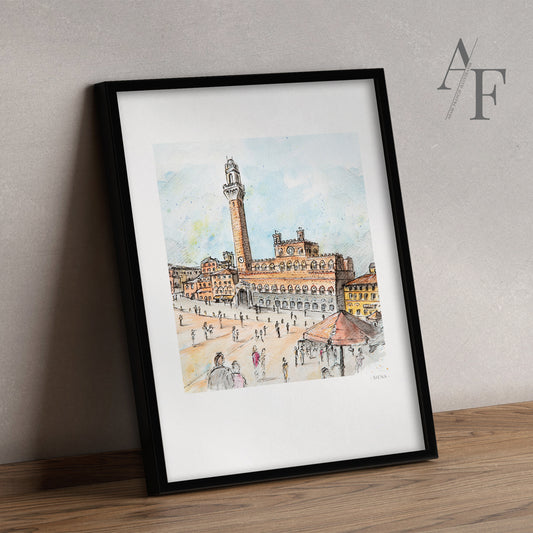 Siena, Piazza Del Campo, Art Print