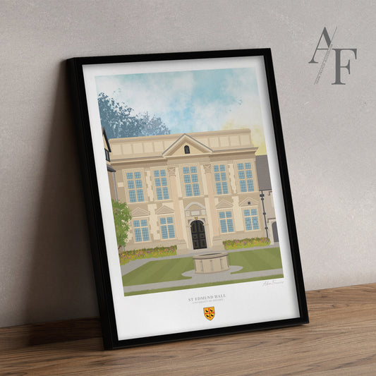 St Edmund Hall, University of Oxford, Art Print