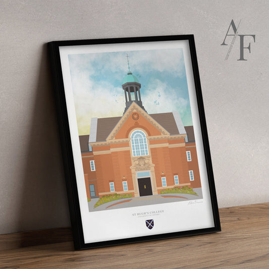 St Hugh's College, University of Oxford, Art Print