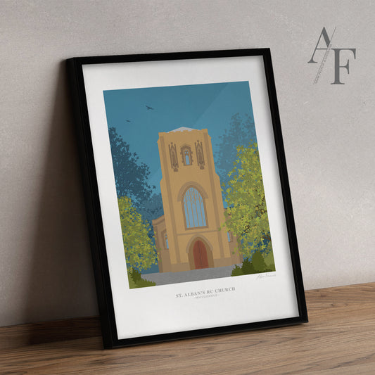 Macclesfield, 'St. Albans RC Church', Art Prints