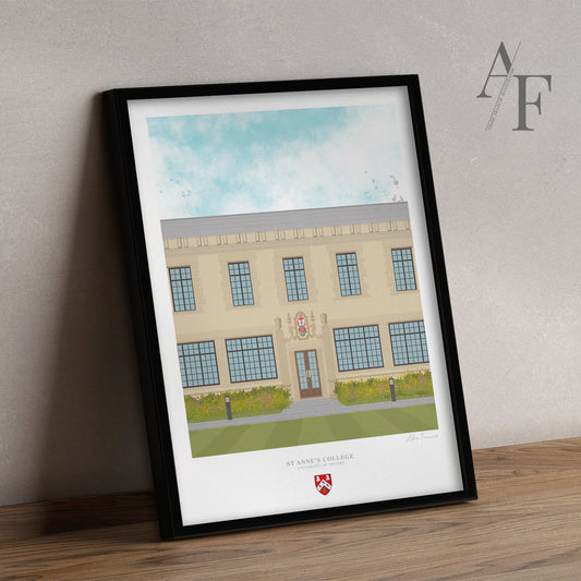 St Anne's College, University of Oxford, Art Print