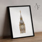 London, Big Ben, Elizabeth Tower, Art Print