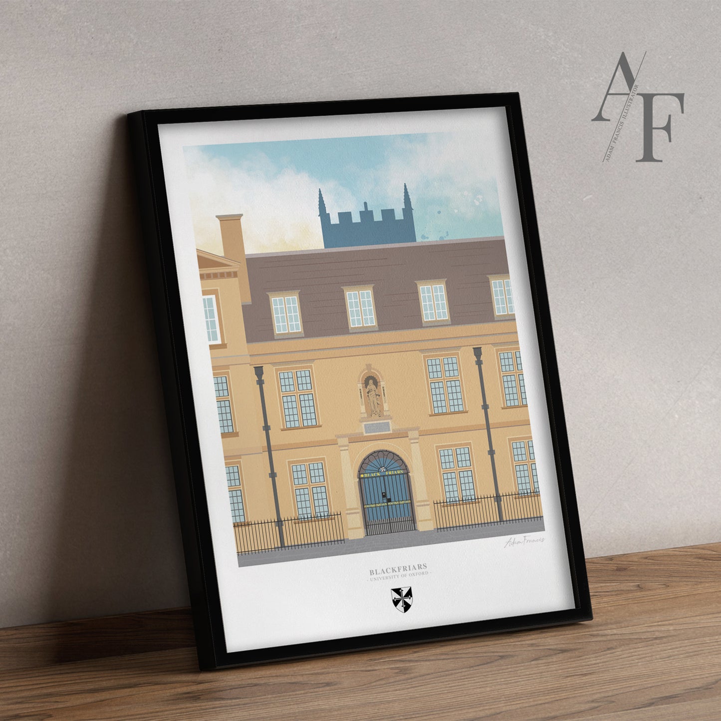 Blackfriars, University of Oxford, Art Print