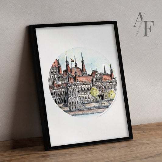 Budapest, Parliament Building,  Art Print