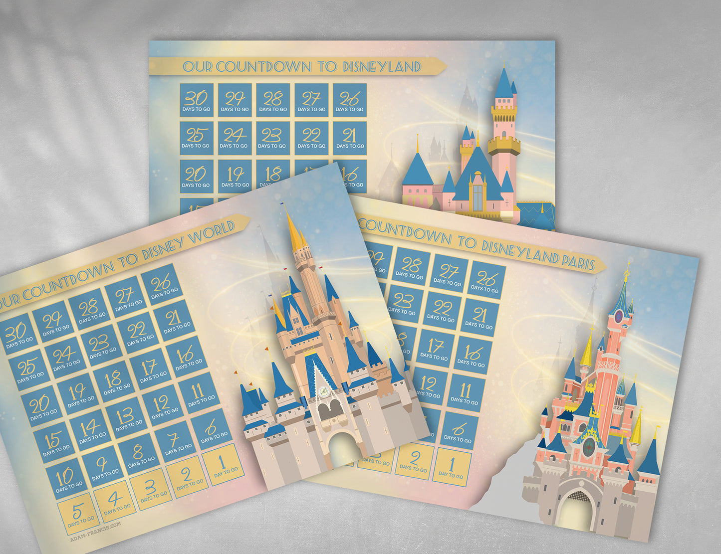 Disney Vacation Countdown Calendar, 30 days with stickers