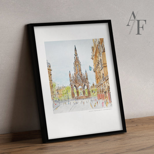 Edinburgh, Scott Monument, Art Print