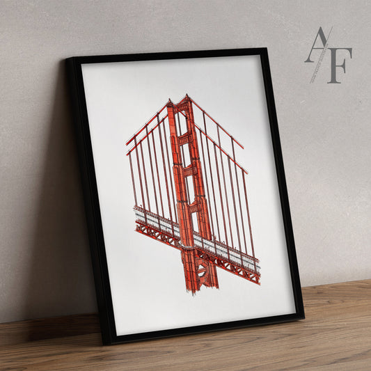 San Francisco, Golden Gate Bridge, Art Print