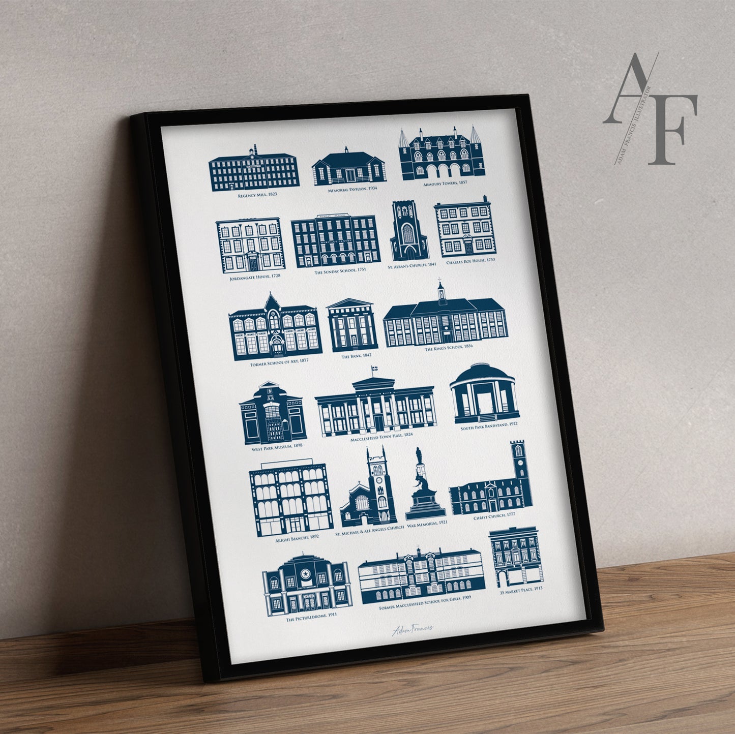 MACCLESFIELD Architecture Art Prints