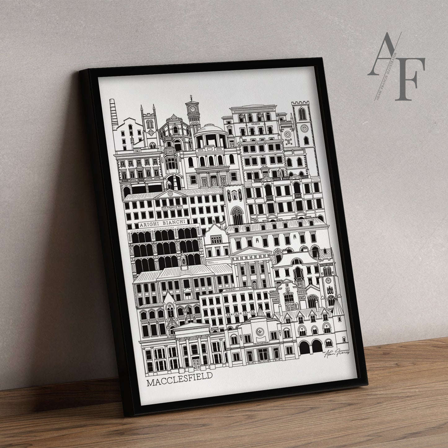 Macclesfield Sketch Art print