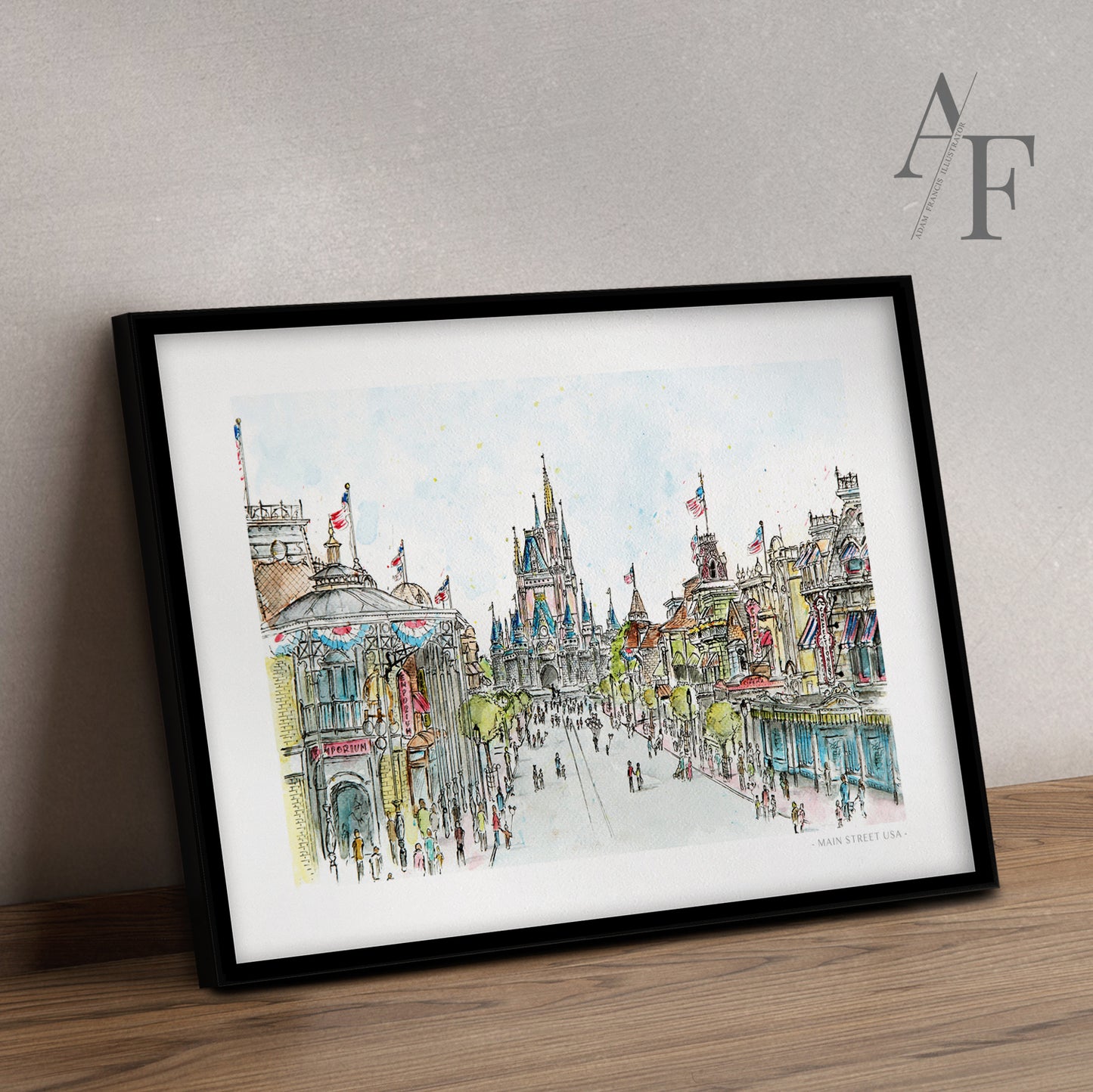 Main Street USA, Florida, Art Print