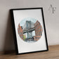 New York City, Manhattan Bridge, Art Print