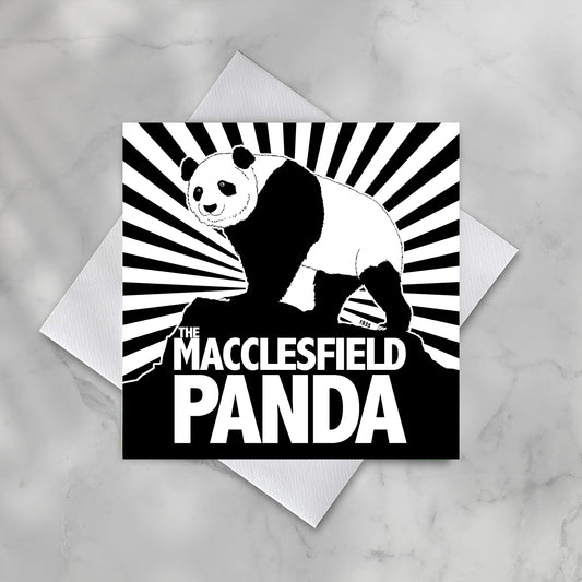 Macclesfield Panda Greeting Card, Blank inside.