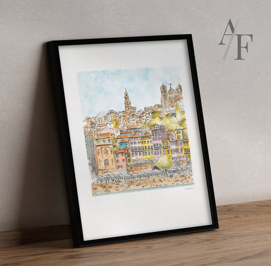 Porto, Ribeira,  Art Print