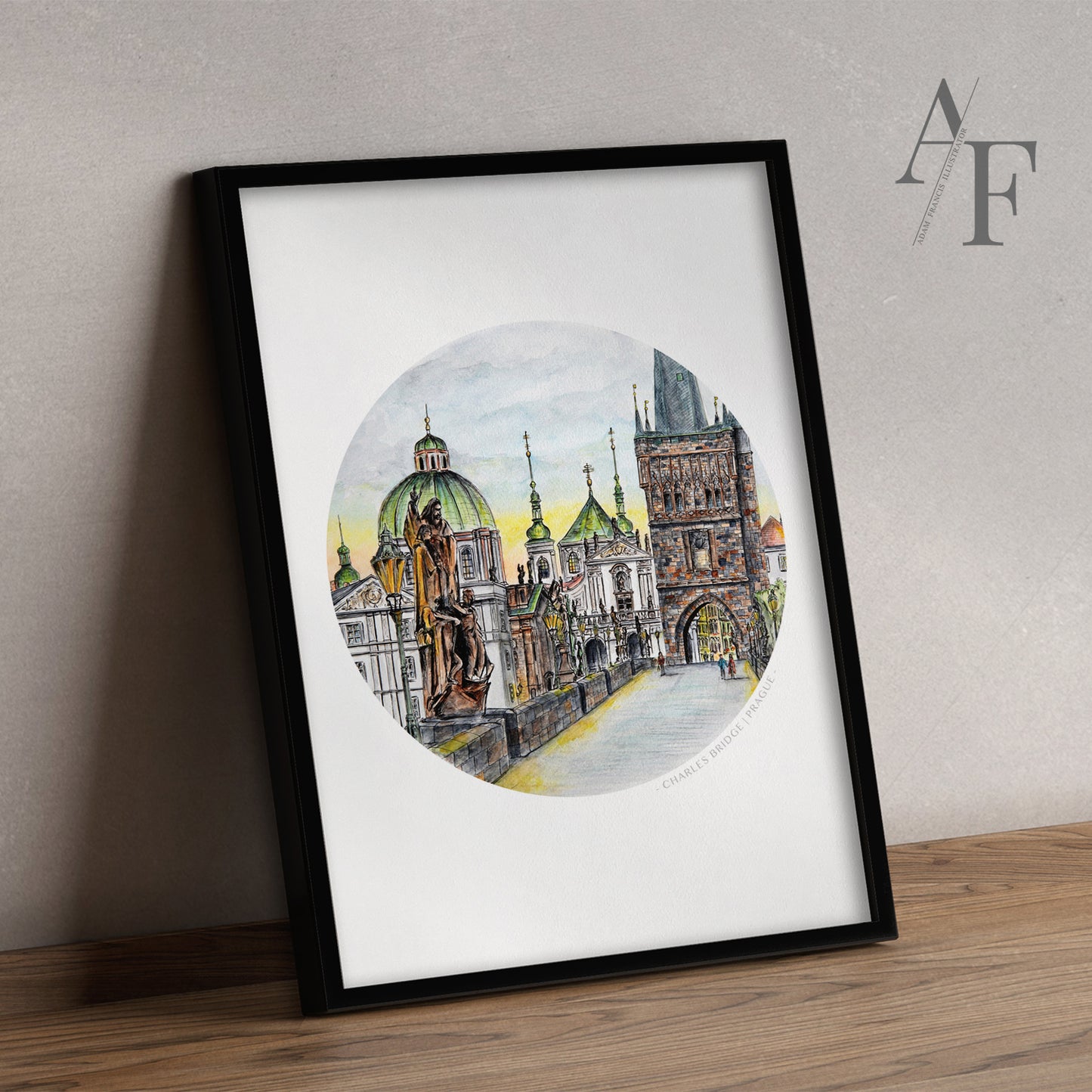 Prague, Charles Bridge, Art Print