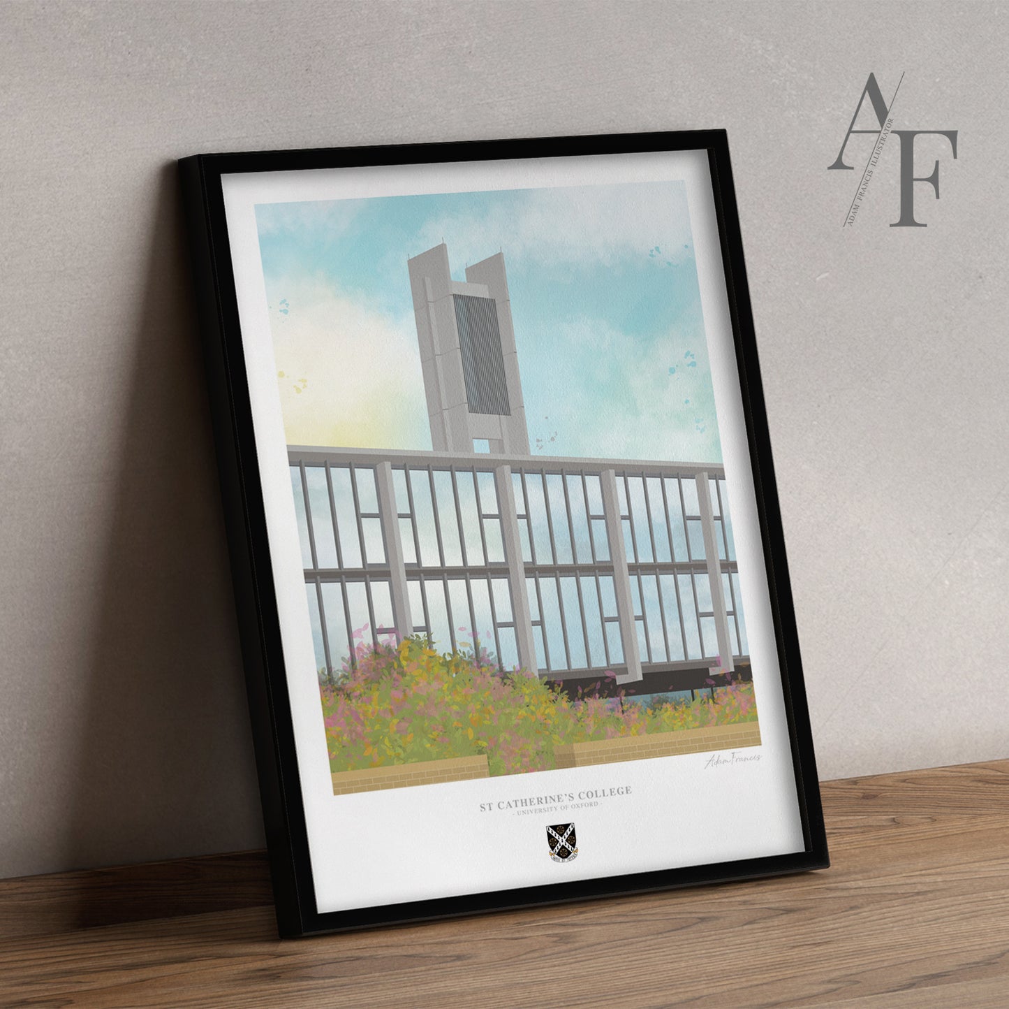 St Catherine's College, University of Oxford, Art Print