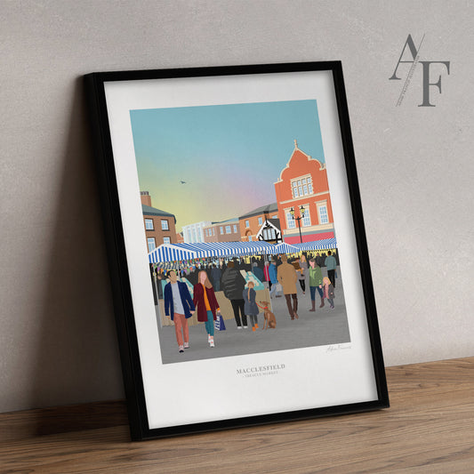 Macclesfield 'Treacle Market' Art Print