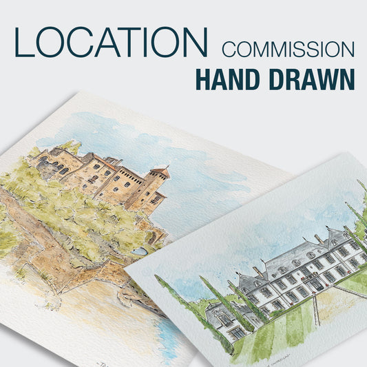 Commission your own, Hand Drawn, Location Illustration
