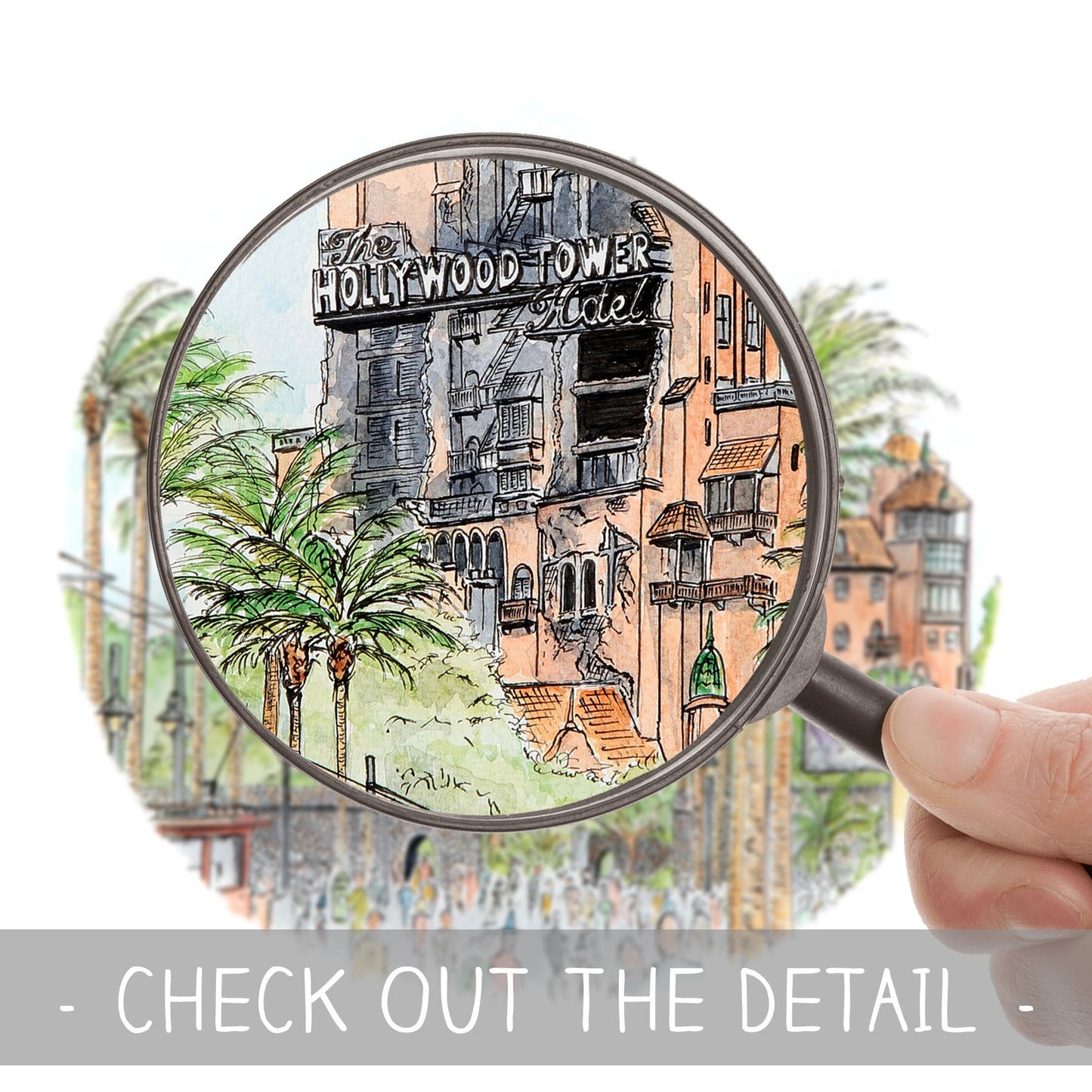 Hollywood Tower Hotel, Florida, Art Print