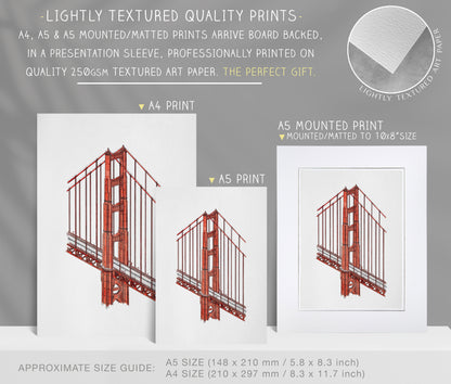 San Francisco, Golden Gate Bridge, Art Print