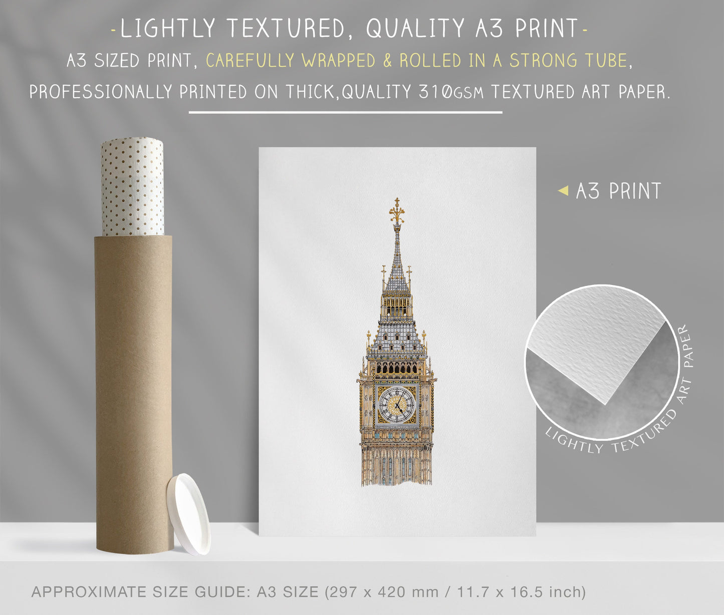 London, Big Ben, Elizabeth Tower, Art Print