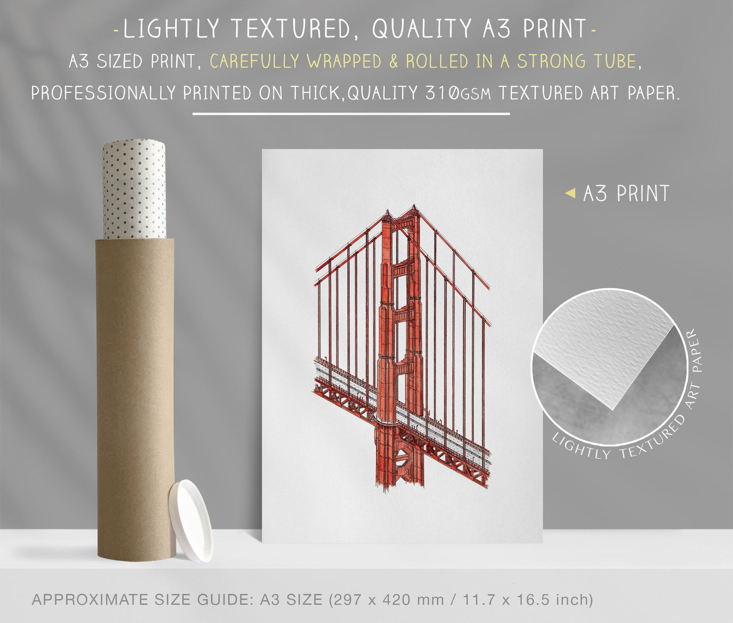 San Francisco, Golden Gate Bridge, Art Print