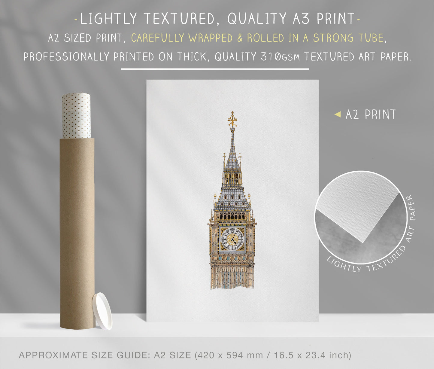 London, Big Ben, Elizabeth Tower, Art Print