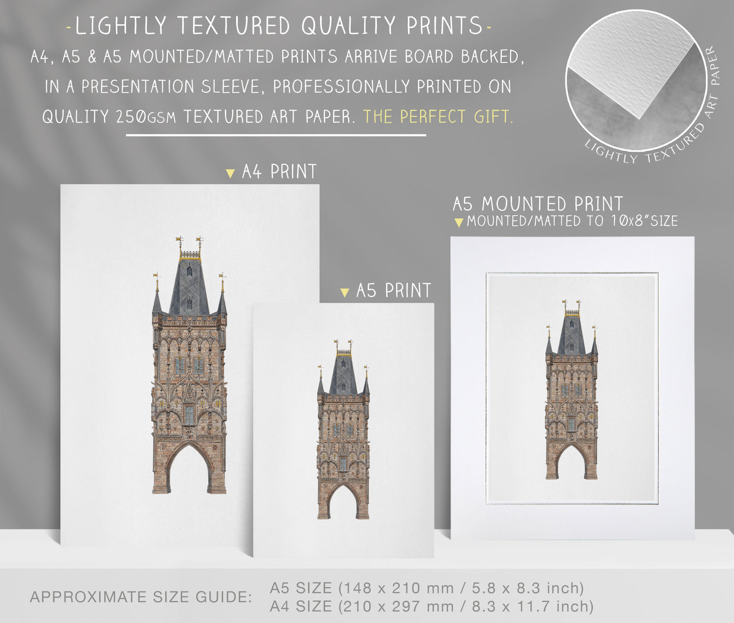 Prague, Powder Tower, Art Print