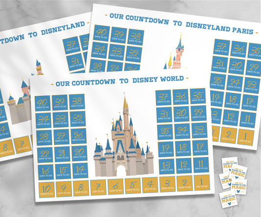 Park Vacation Countdown Calendar, 40 days with stickers