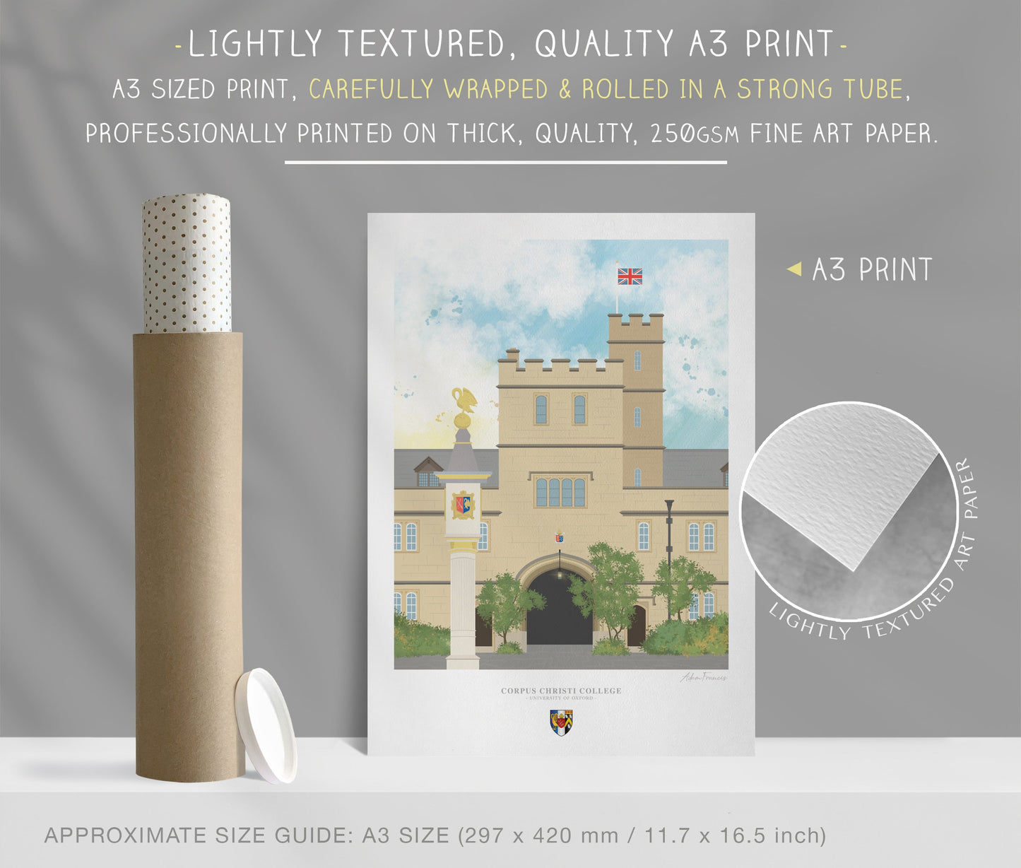 Corpus Christi College, University of Oxford, Art Print