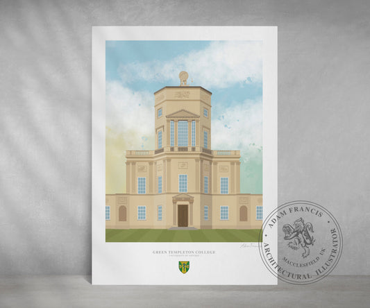 Green Templeton College, University of Oxford, Art Print