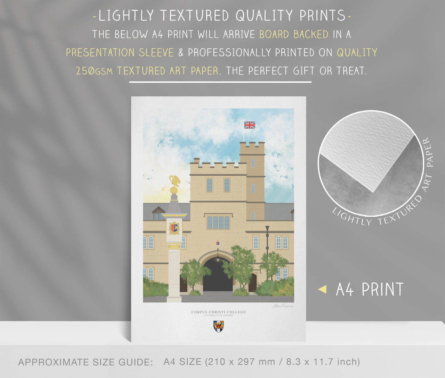 Corpus Christi College, University of Oxford, Art Print