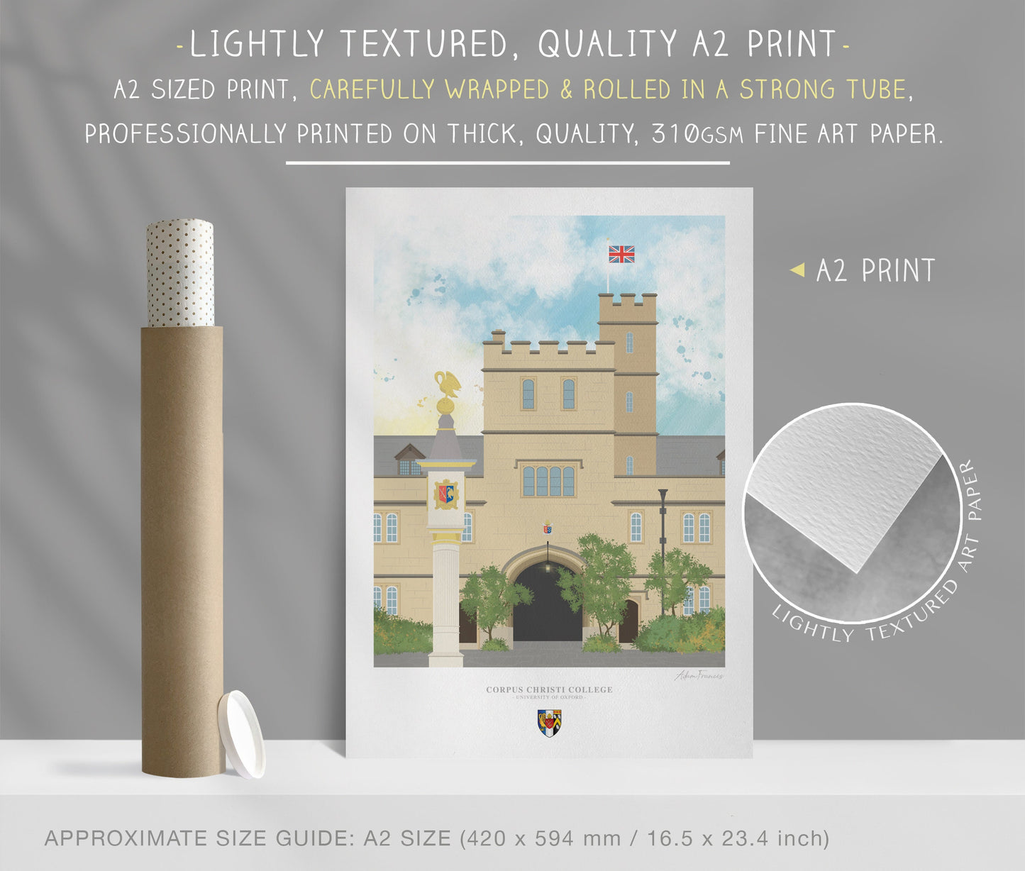 Corpus Christi College, University of Oxford, Art Print