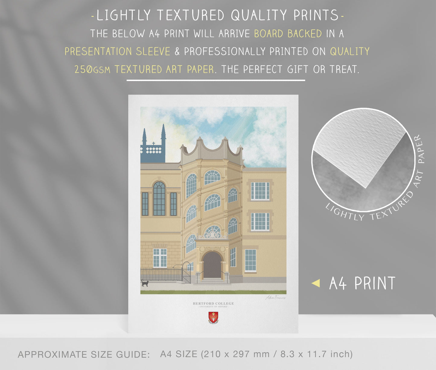 Hertford College, University of Oxford, Art Print