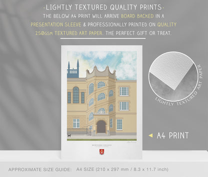 Hertford College, University of Oxford, Art Print