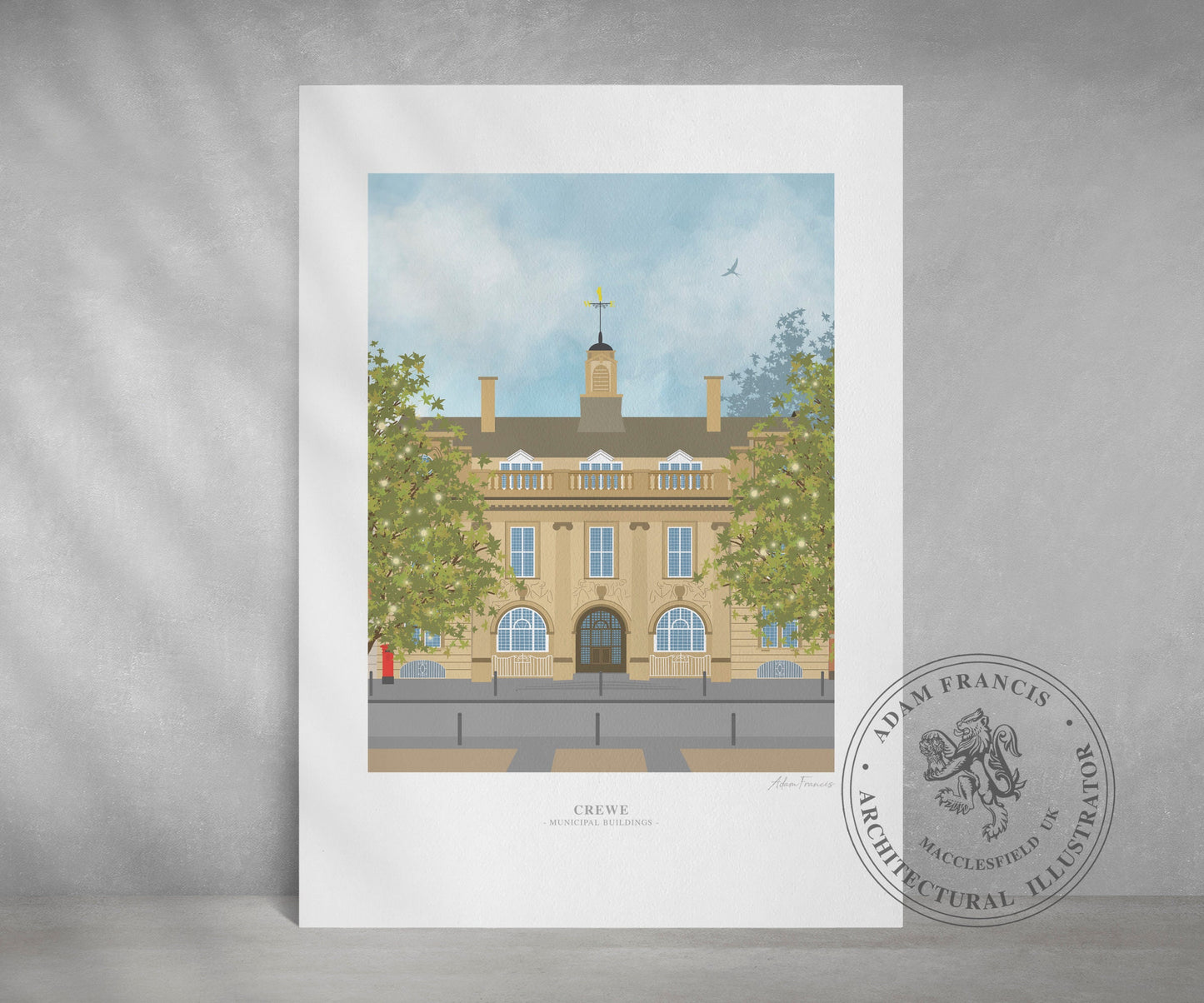 Crewe, 'Municipal Buildings', Art Prints