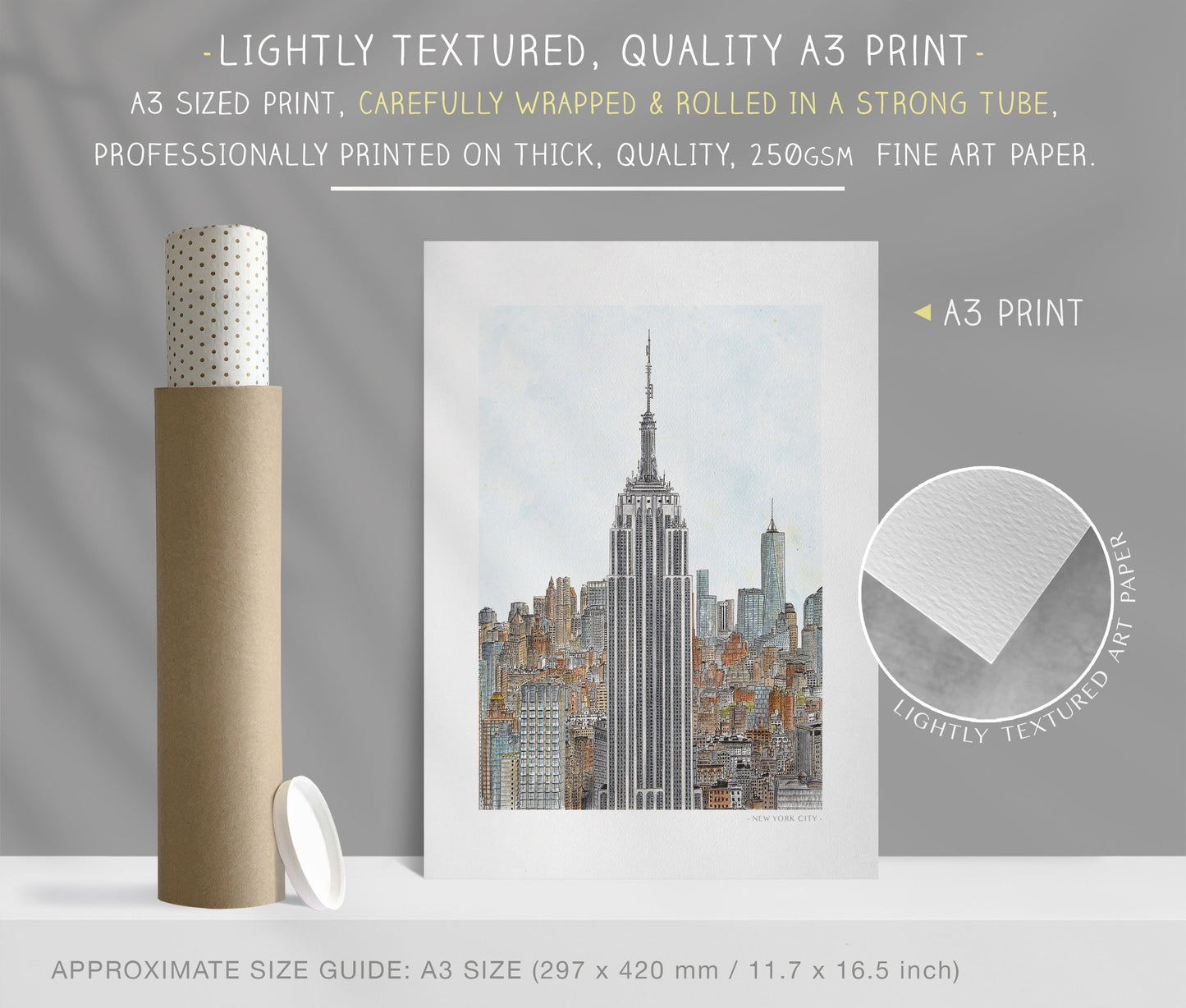 New York Skyline, Empire State Building, Art Print