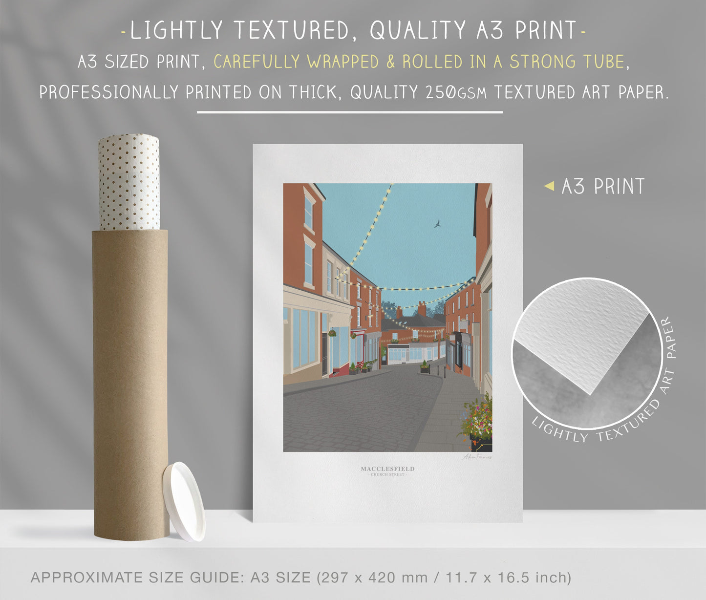 Macclesfield 'Church Street' Art Prints