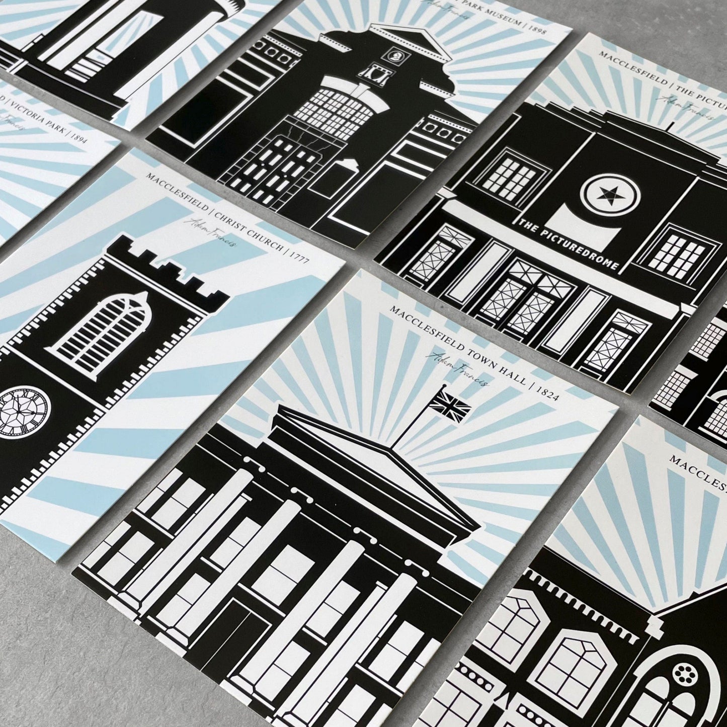 Macclesfield Postcards, A6 size.